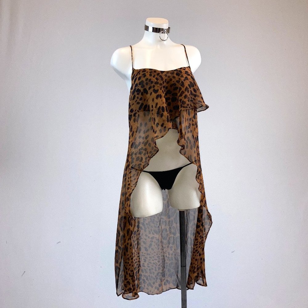 Unif WAVE Leopard Print Asymmetrical Tank Top